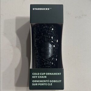 Starbucks Cold Cup Ornament Keychain Navy NIB